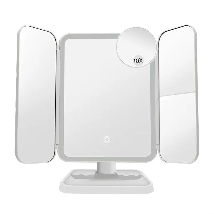 Trifold Makeup Mirror LED Lights