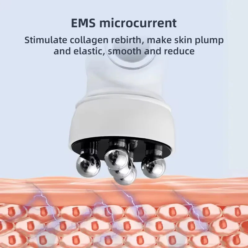 3in1 RF Heating EMS Facial 360° Roller Massager