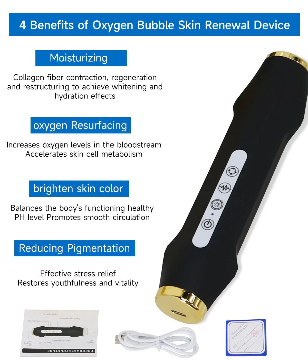 Portable CO2 Oxygen Bubble Pen