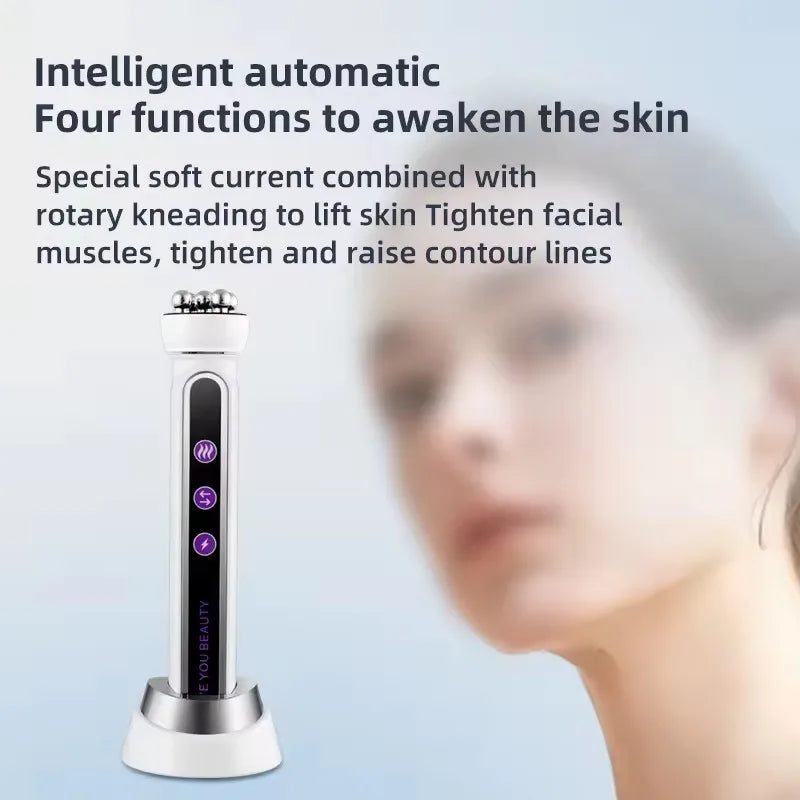 3in1 RF Heating EMS Facial 360° Roller Massager